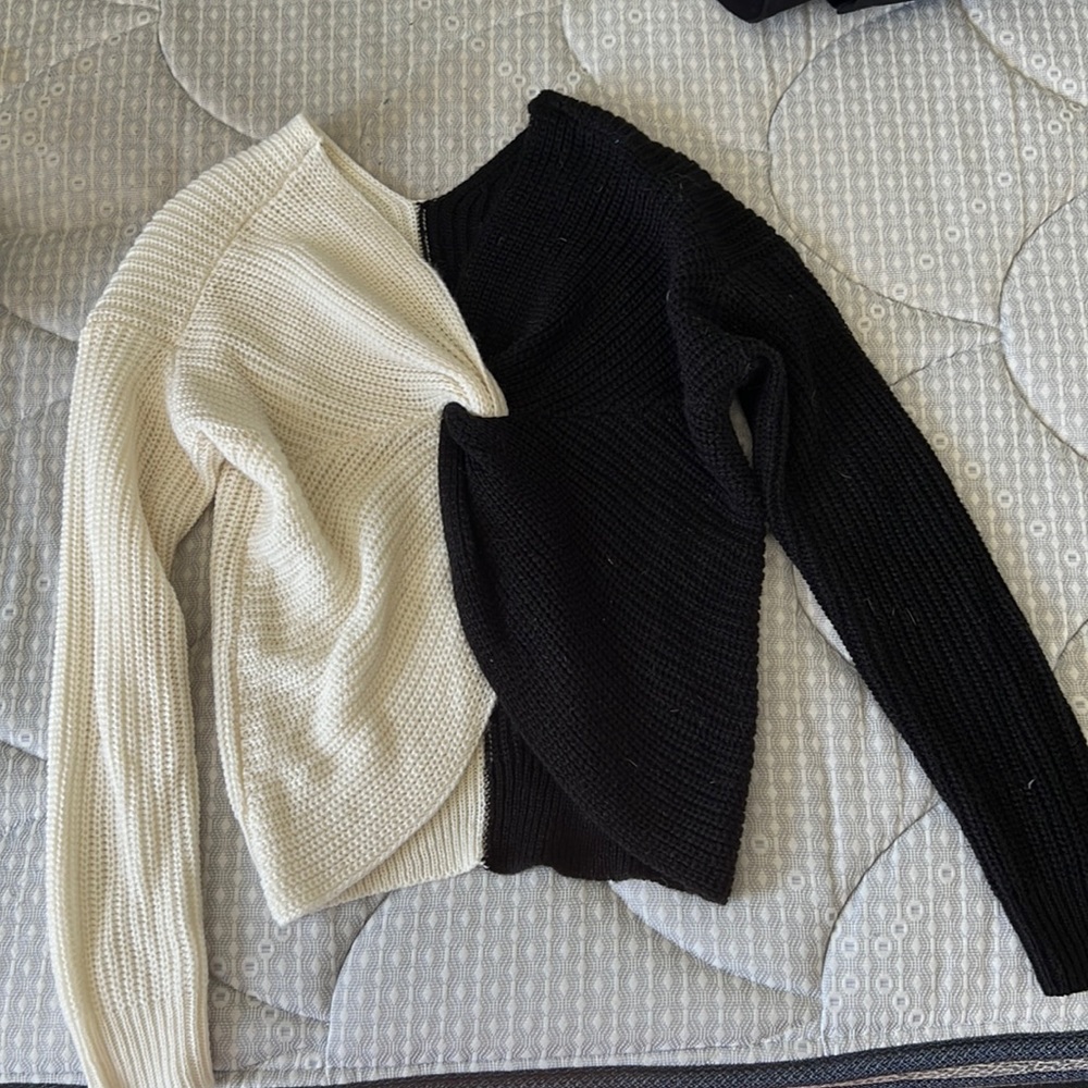 Black and white tie shirt